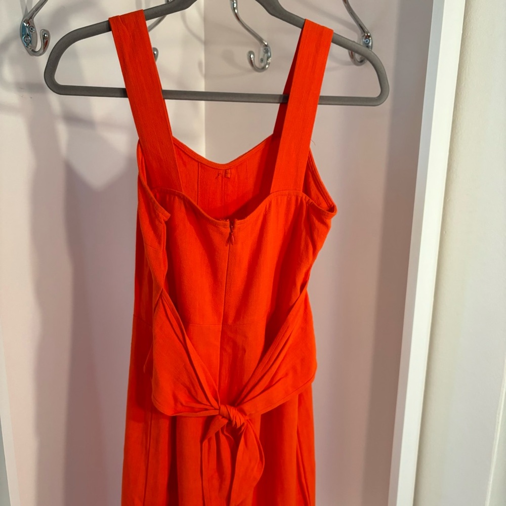 Paper Crane orange midi dress size Small